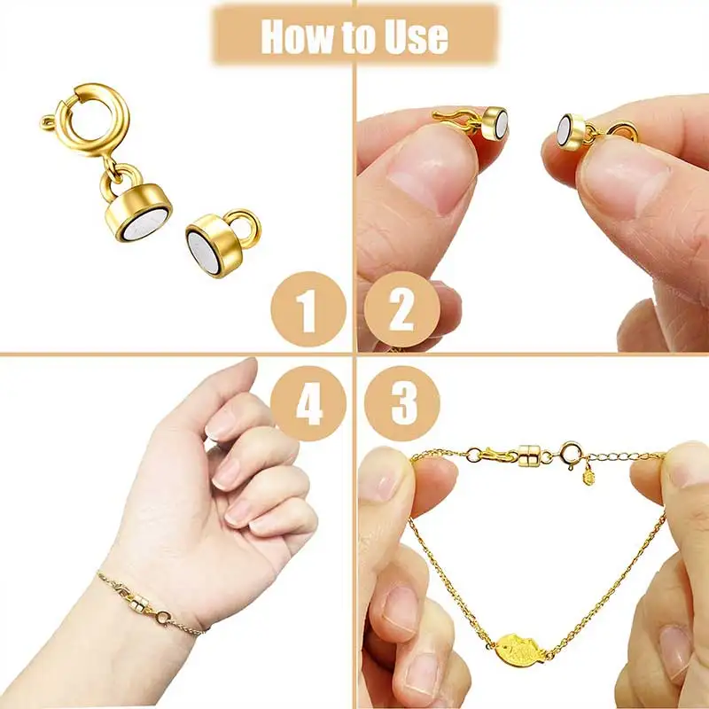 1 шт. магнитная застежка конвертер золотое ожерелье застежки серебряные