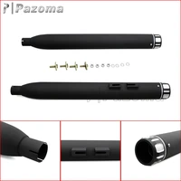 hot sale pazoma black ball milled tip 3 5 slip on motorcycle mufflers exhaust for harley touring models 1995 2016