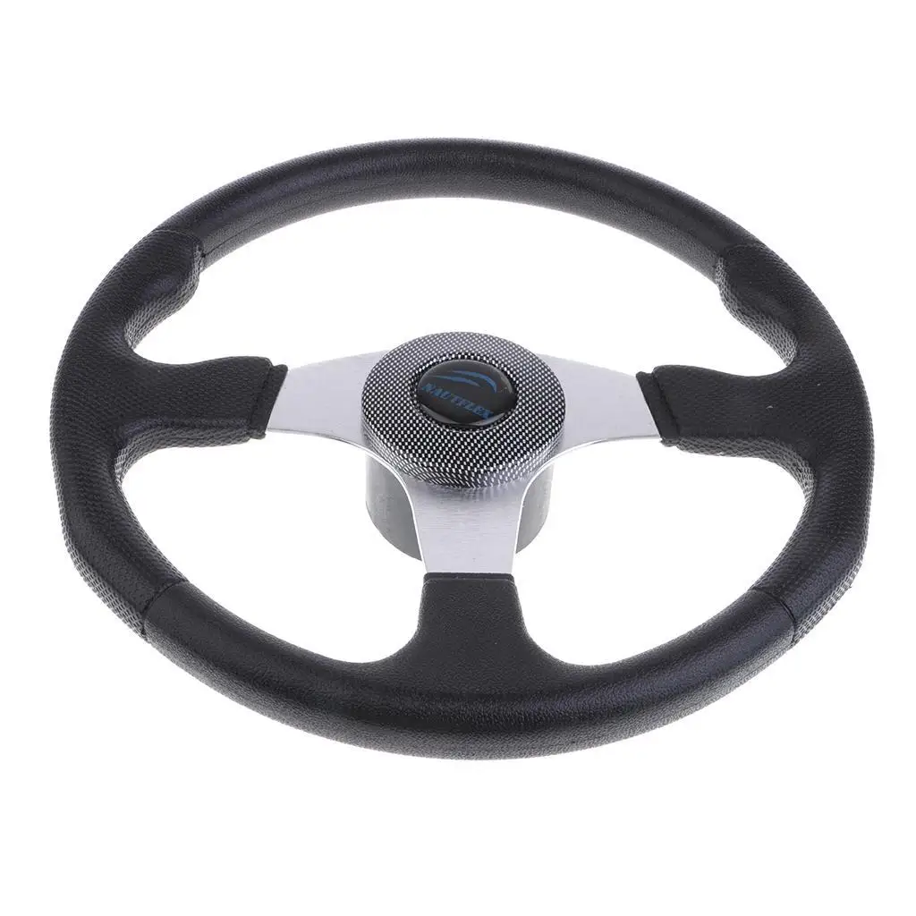 

340mm 13.4" 3 Spoke 3/4" Marine Boat Yacht Steering Wheel & PU