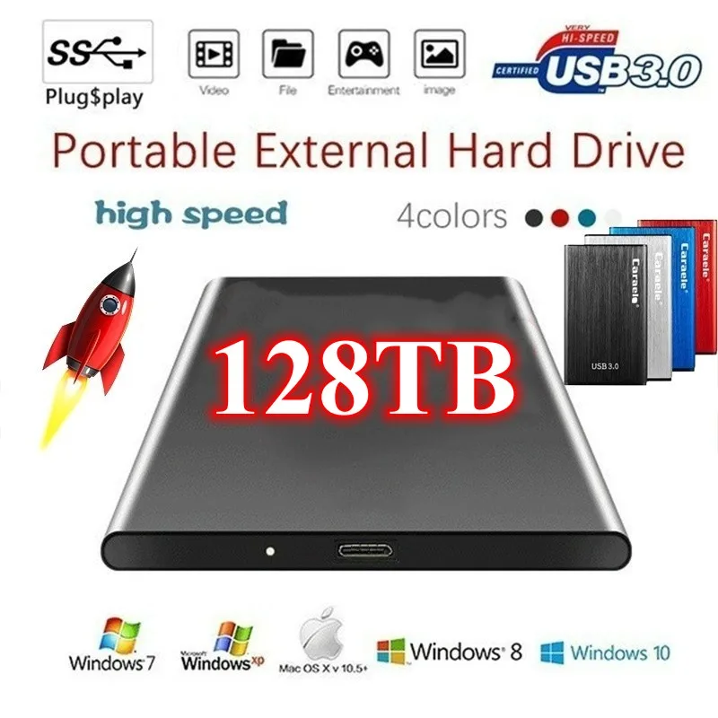 

Original External SSD 2TB- 128TB Mobile Solid State Hard Drive USB 3.1 External SSD Typc-C Portable Hard Drive Laptop desktop