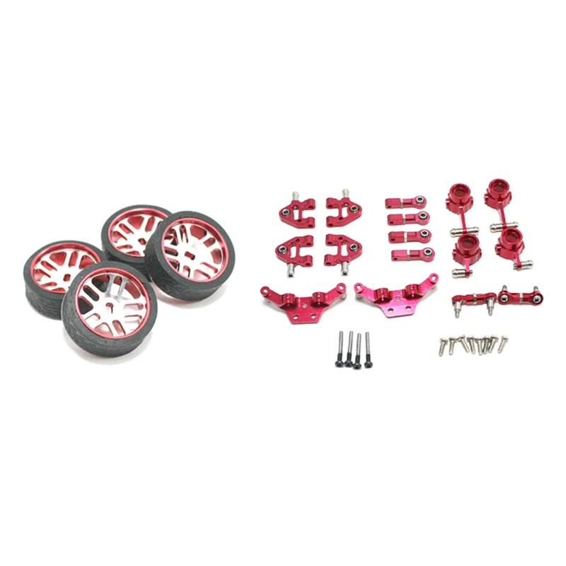 

1 Set K969 Upgrade Accessories Kit & 4Pcs Rc Car Tires & 4Pcs Wheels For Wltoys K969 K989 K999 P929