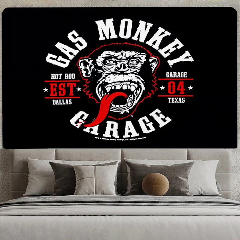 

G-Gas Monkey Wallpaper Tapestry Headboards Decoration Bedroom Tapestries Aesthetic Wall Art Home Decor Decorative Room Hanging
