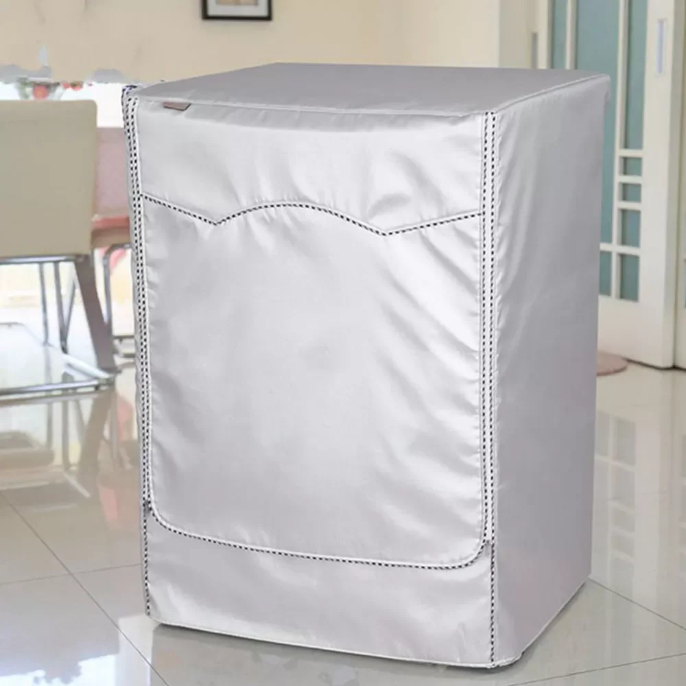 

Fully Automatic Roller Washer Sunscreen Washing Machine Waterproof Cover Dryer Polyester Silver Dustproof Washing Machine Cover