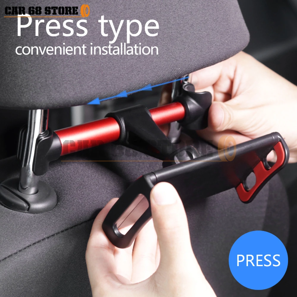 

Car Rear Pillow Tablet Phone Holder Stand for iPhone iPad Air Pro 4-11 Inch Universal Back Seat Headrest Bracket Mount Support