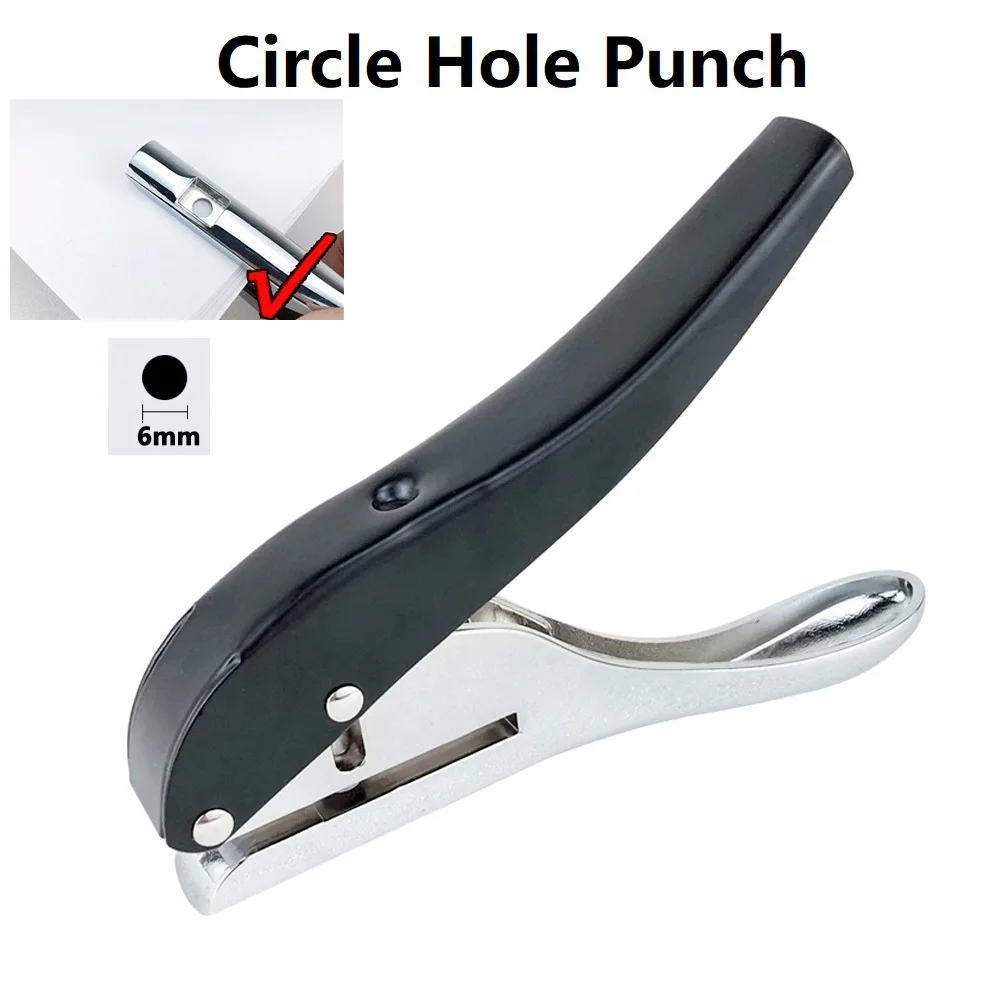 Hot Sale Hole Punch Puncher 130*90mm 3/6/8mm Circle Hole Punch Handheld Hole Puncher Paper Punch Round Single Hole Punch