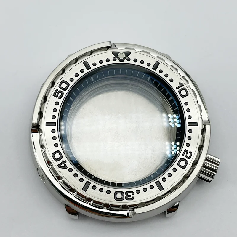 Watch Parts 46mm Stainless Steel SBBN Tuna Canned Watch Case Sapphire Suitable For NH35/36 Automatic Movement 200m Waterproof