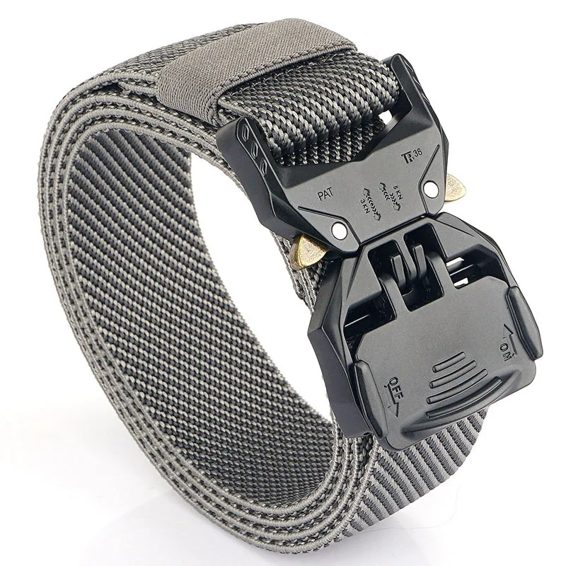 

Ремень мужской Тактический из алюминиевого сплава с пряжкой, 2 вида, эластичный плетеный пояс, подходит для улицы, длина до 49 дюймов, ширина 1,...
