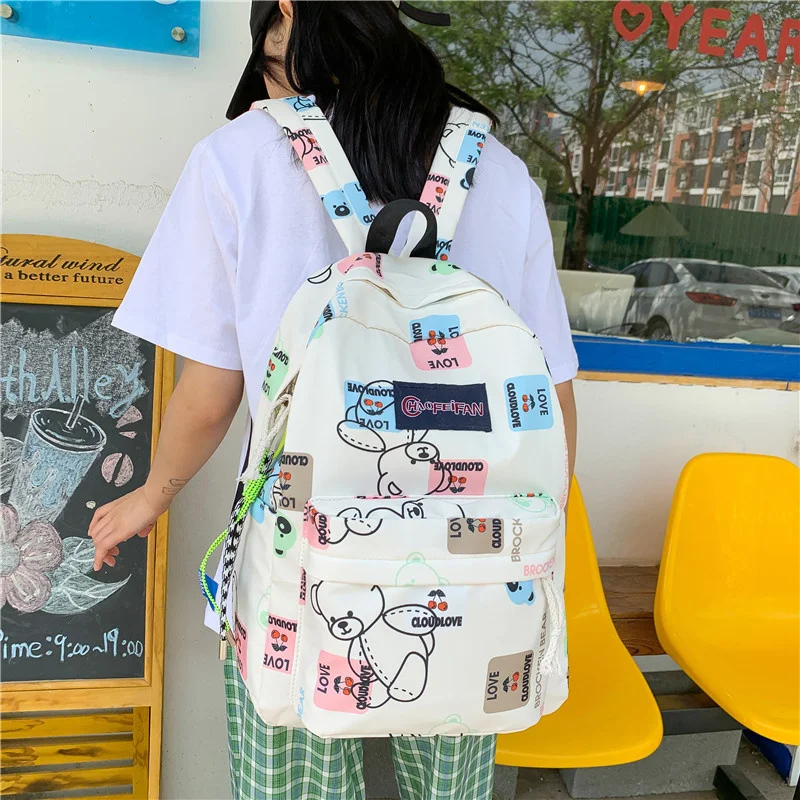 Школьный ранец для женщин 2022, модный рюкзак в Корейском стиле для учеников начальной школы, модный рюкзак для отдыха, Вместительная дорожна...