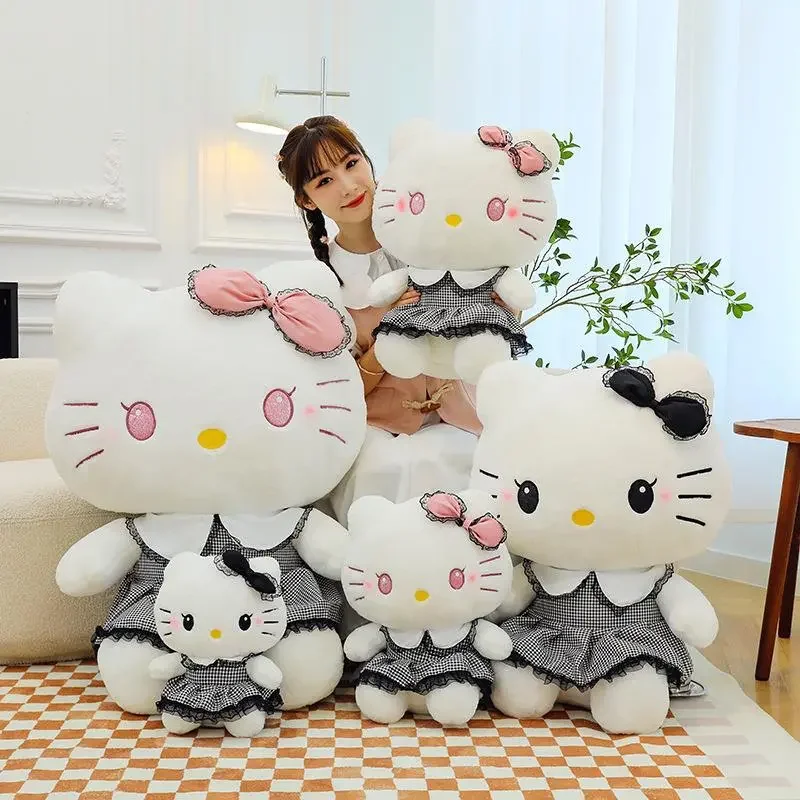 

Симпатичная плюшевая кукла Hello Kitty, 30 ~ 70 см, мягкая плюшевая подушка, животное, плюшевая подушка, украшение комнаты, подарок на день рождения, игрушка