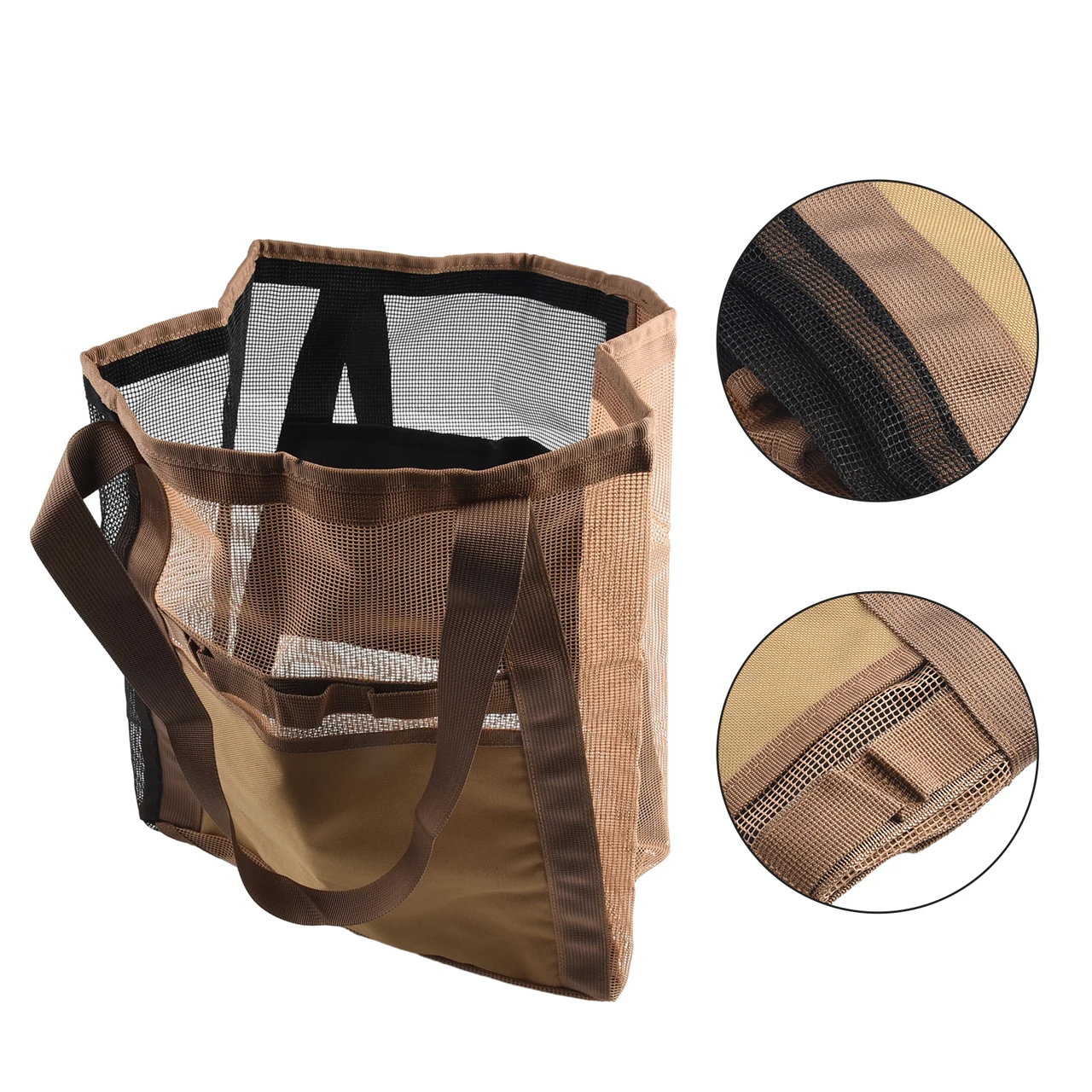 

1pc Outdoor Beach Storage Bag Large Space Storage Shoulder Travel Toiletry Bags Collapsible For Pool Picnic Camping Shopping