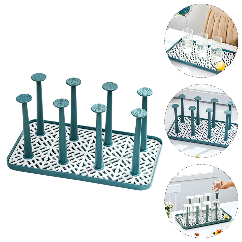 

Dish Drying Rack Dishes Drying Rack Cup Drain Stand Travel Bottle Drying Rack Cup Drainer Drip Tray Cup Storage Organizer Rack