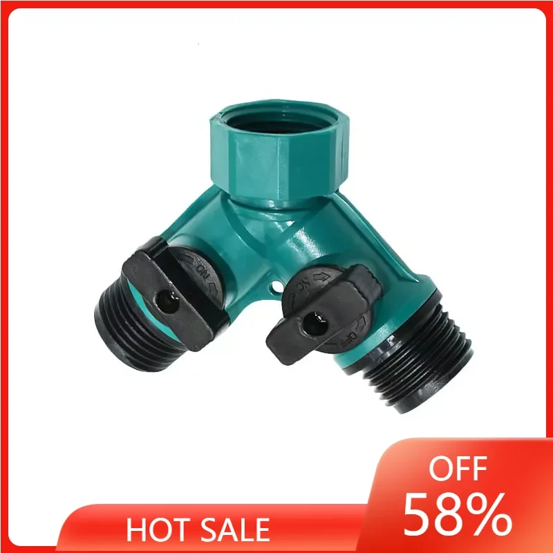 

3/4 to 3/4" Male 2-Way Tap Garden Tap Y Water Splitter Irrigation Tube Splitter Watering 1pcs