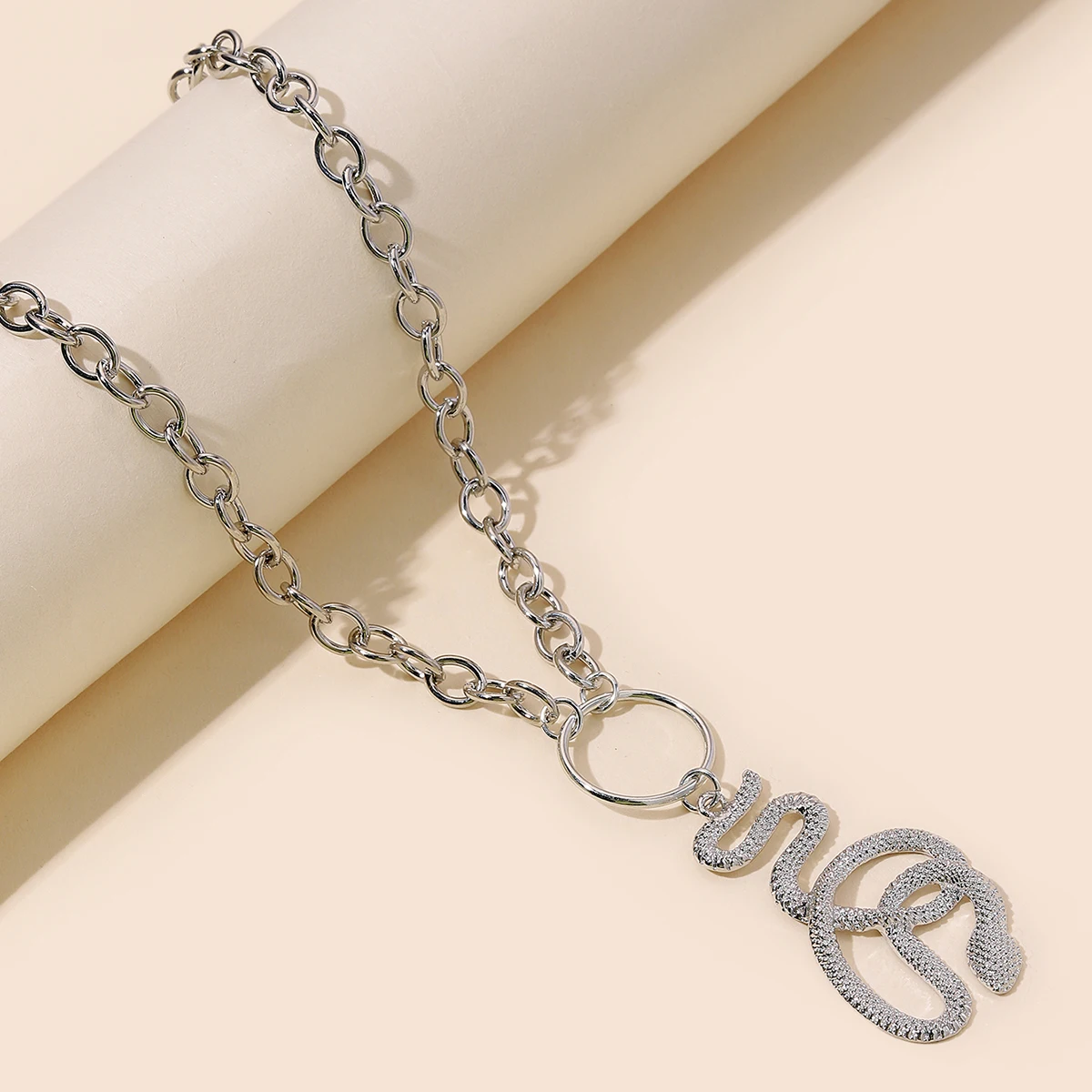 New Fashion Gothic Curled Snake O Ring 