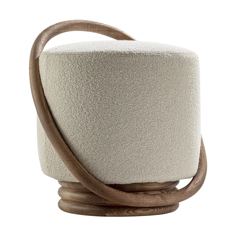 Маленький стул GY простой современный для гостиной из массива дерева низкий