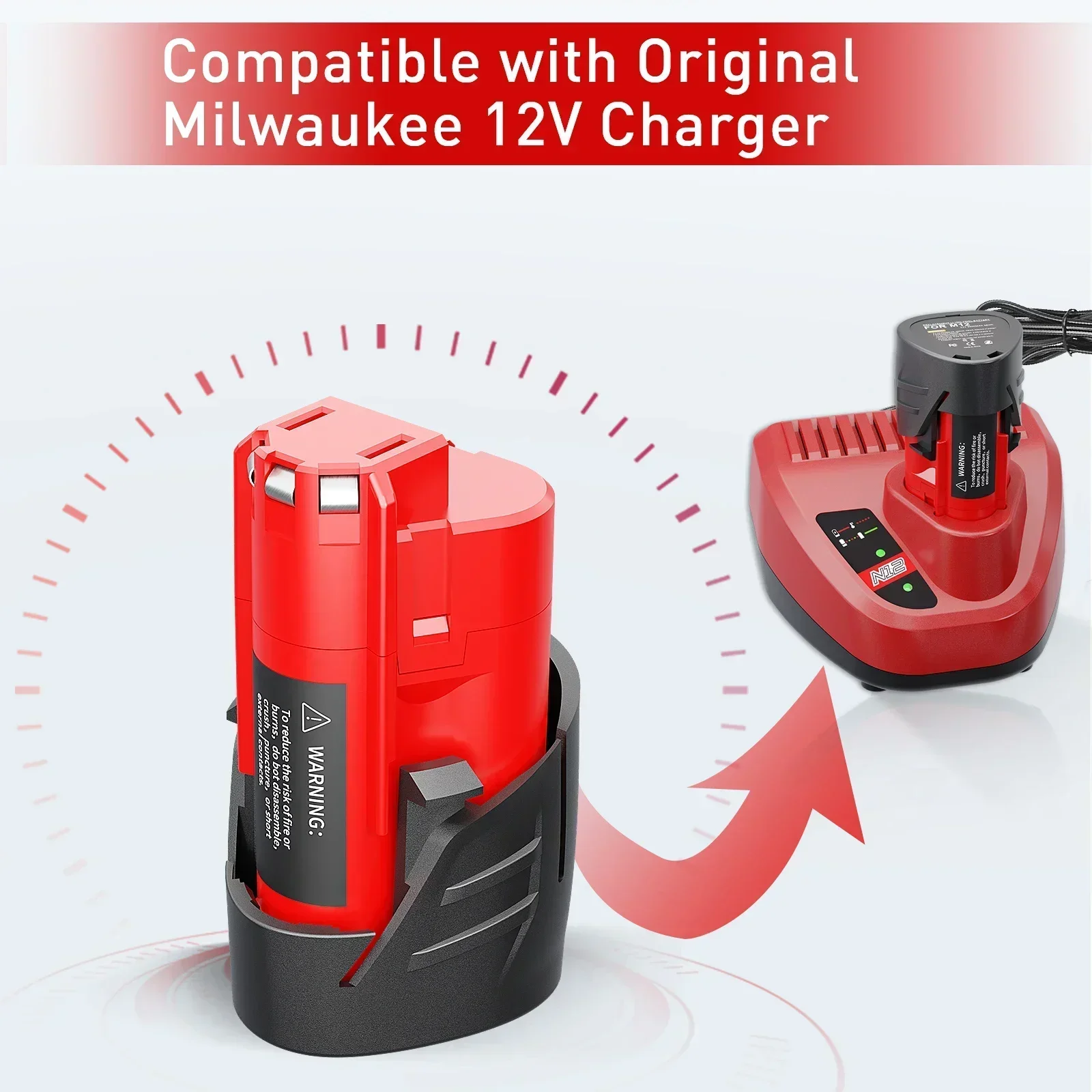 10 упаковок 3000 мАч для Milwaukee M12 аккумуляторная батарея аккумуляторных