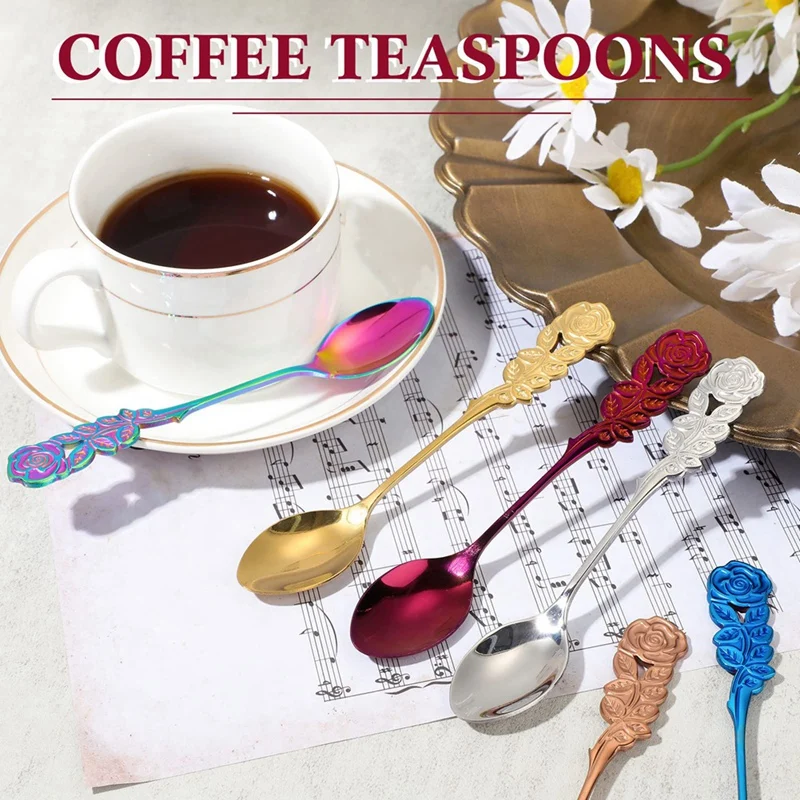 ABHG 6 шт. 5 1-дюймовые маленькие чайные ложки Кофейные Необычные Десертные для