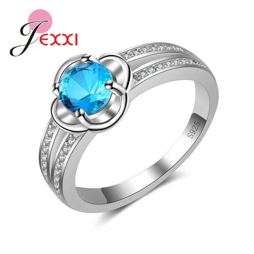 Женское кольцо в форме цветка One Love из стерлингового серебра 925 пробы с