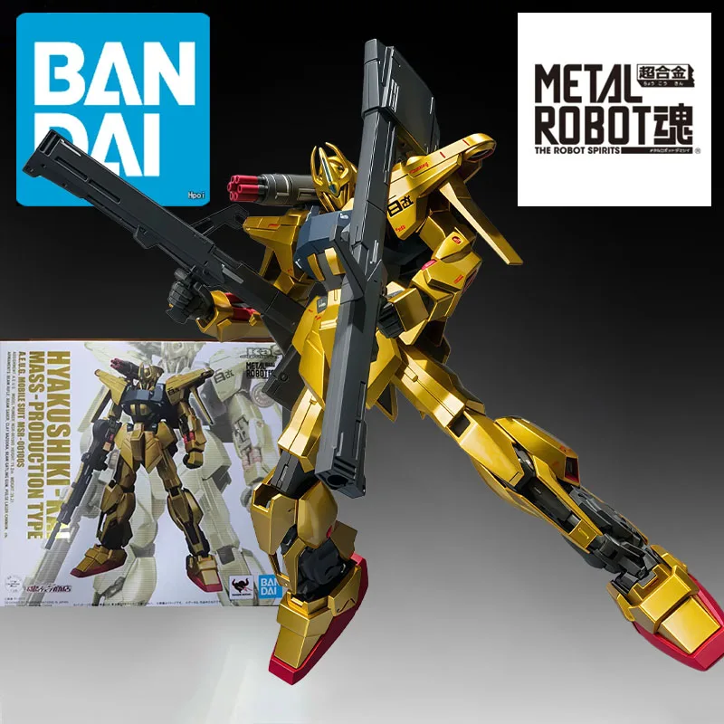 Фото Оригинальные металлические фигурки Bandai METAL ROBOT Hyaku Shiki Kai 140 мм, аниме-игрушки для подарков на Рождество, коллекционные модели, украшения №1