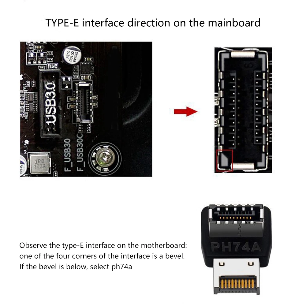 Компьютерная материнская плата Type-E USB 3.1