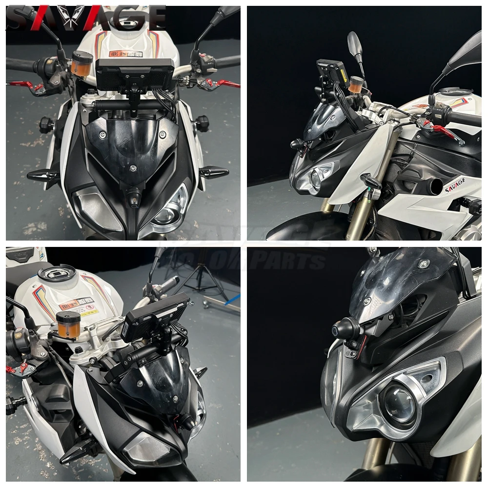 Фото S1000R удлинитель руля GPS-навигационный кронштейн для BMW S1000R 2019, ручка мотоцикла, поддержка телефона с держателем камеры №3