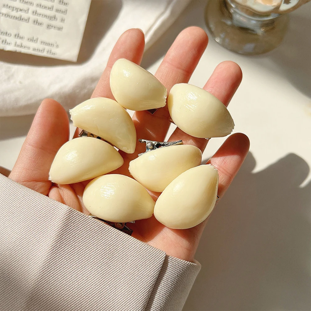 

Cute Garlic Hairpins Simulation Food Hair Clip Hair Accessories Creative Side Clip Girls Funny Exaggerated Barrettes Headwear
