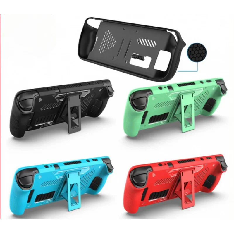 

New For Steam Deck Host TPU Protective Case with Bracket for Steam Deck PC Silicone Case