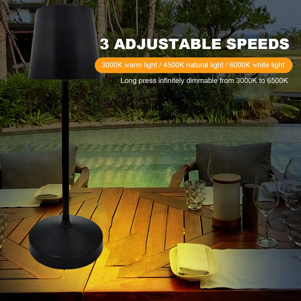 

Creative Decoration Lamp USB Rechargeable Table Night Light Energy Saving Eye Protection Stepless Dimming for Home Restaurant