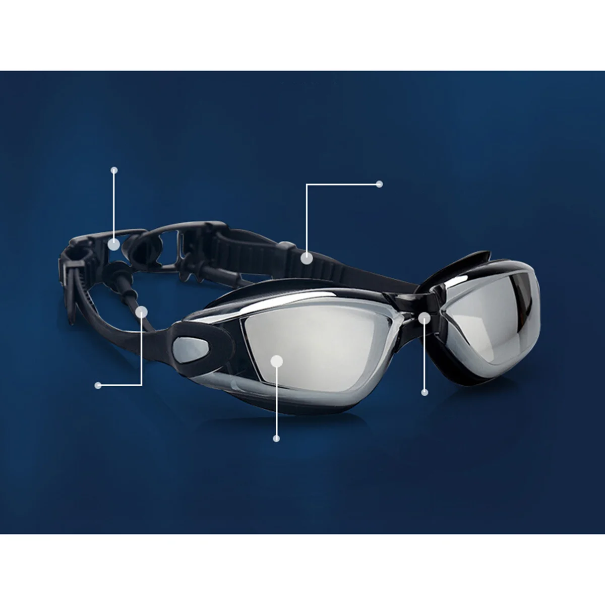 

Fog Eyeglasses Goggles with Nose Clip Plugs Adjustable Goggles Glasses
