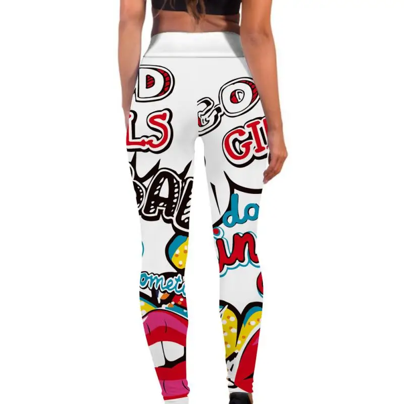 3D Print Sport Leggings Women Gym Yoga Pants Sexy Fitness Tights Workout Slim Fit Elasticity Jogging Running Training Leggings