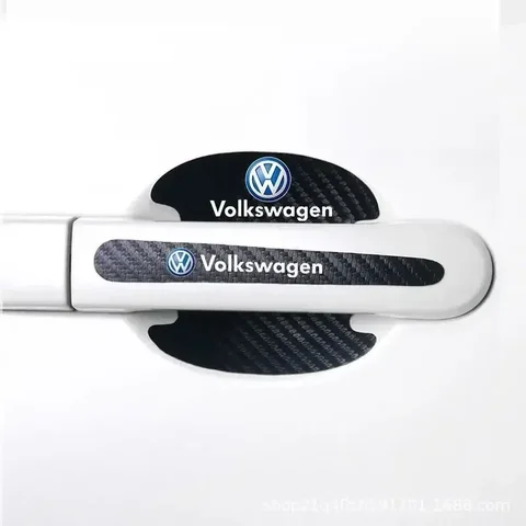 Для Volkswagen VW Polo Golf Jetta Beetle Tiguan Touran Passat MK7 MK5 CC карбоновая дверная ручка автомобиля чаша эмблема защитная наклейка