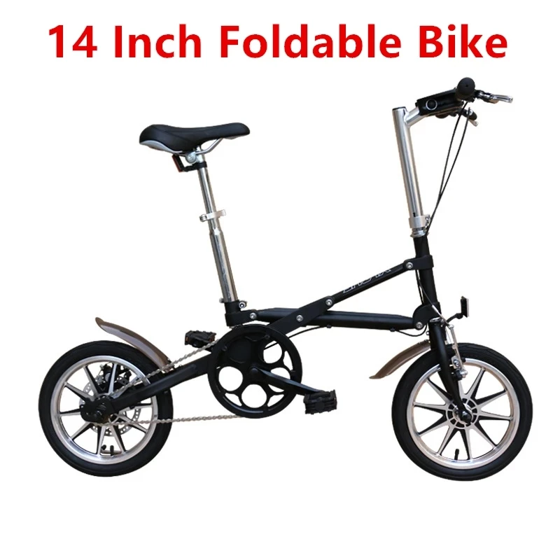 

Outland 14 Inch Foldable Bicycle High Carbon Steel Frame One Second Fast Folding Bike Small Portable Mini Commute Vehicle New