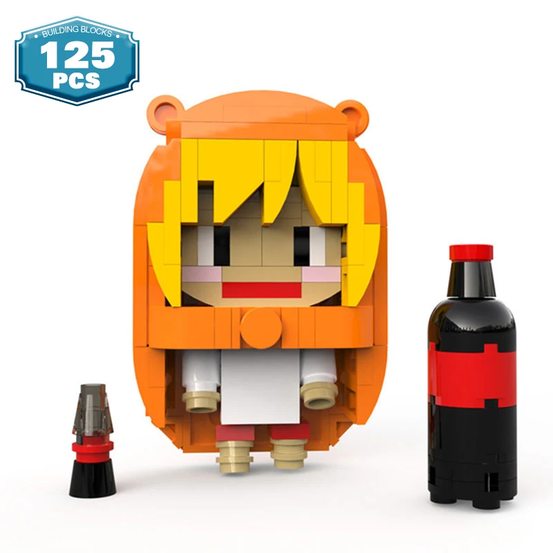 

MOC Anime Figure Brickheadz Manga Heroine Manga UMR Building Blocks Set Cartoon Girl Doll Brick Model Toys for Girls