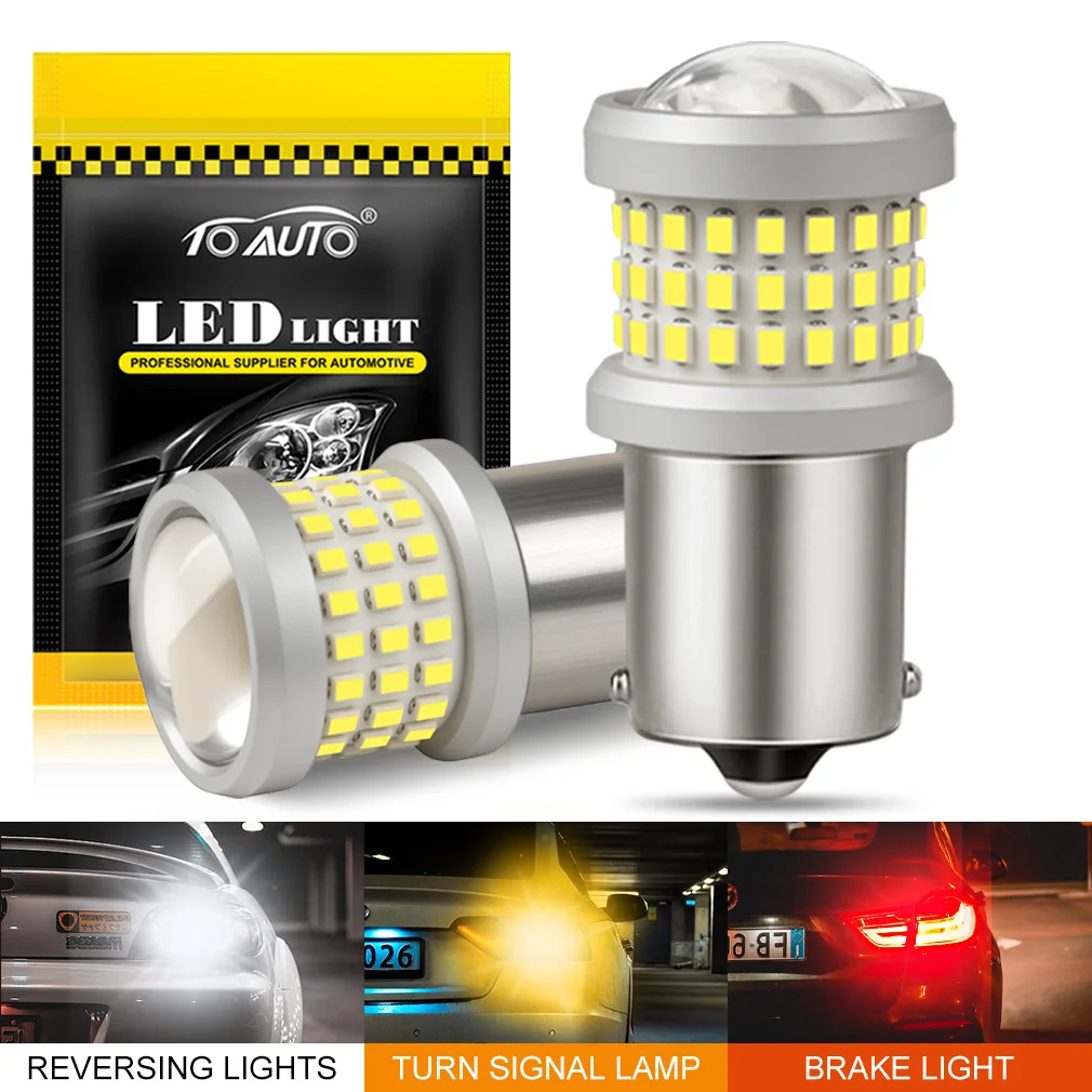 

2 шт. P21W Led 1156 BA15S P21W 1157 BAY15D P21/5W Светодиодная лампа BA15D BAU15S PY21W Автомобильная лампа указателя поворота и стоп-сигнал 12 В