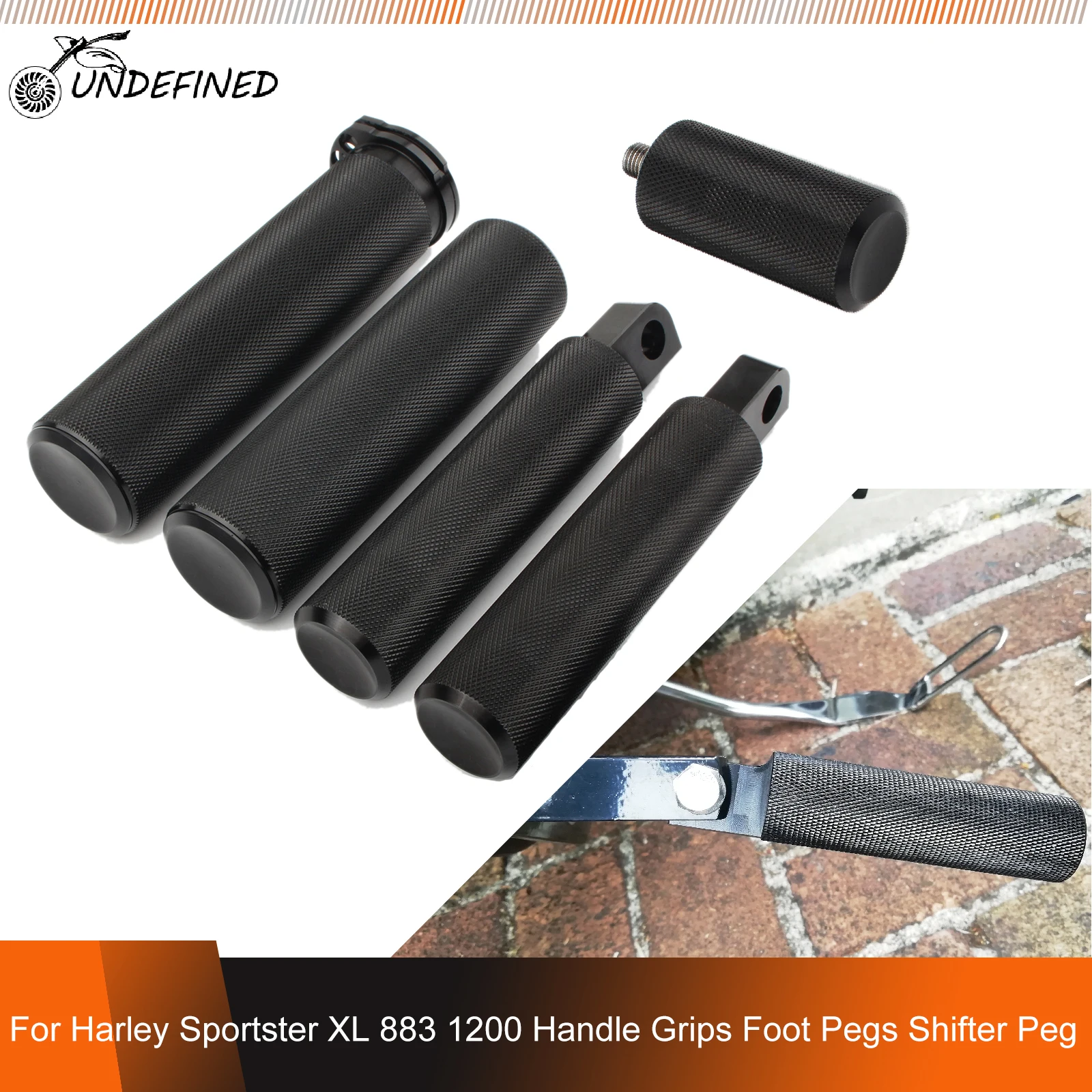 

Motorcycle Handle Bar Grips Hand Grip Foot Pegs Footrests Shifter Peg for Harley XL883L XL1200X XR Dyna Softail Touring VRSC