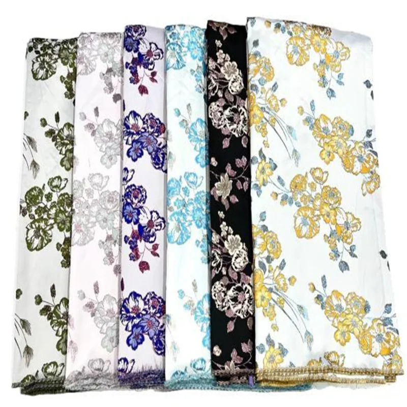 

French Gild Jacquard Lace Fabric 2023 Luxury Brocade Jacquard Mesh Lace Fabric for Elegant Party Wedding Dress Green/White