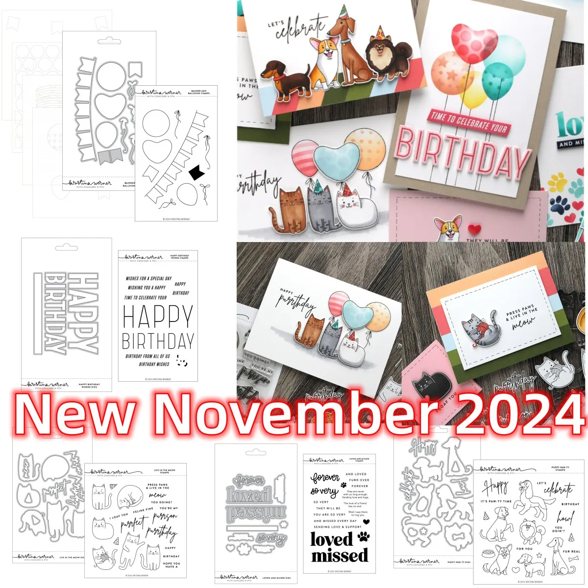 2024 баннер для празднования дня рождения воздушные шары штампы собак