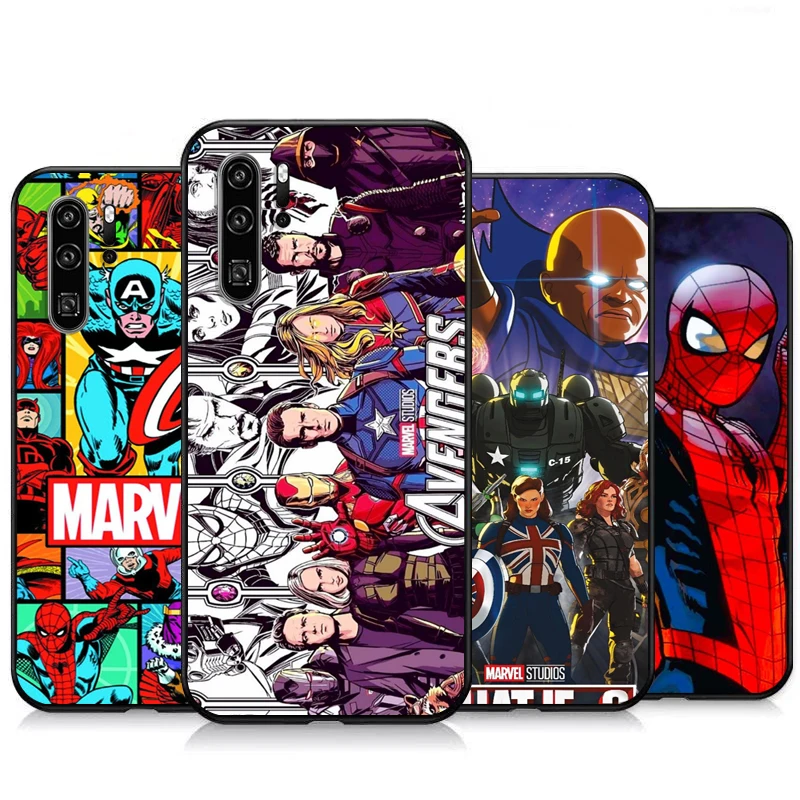 

Marvel Anime America Phone Cases For Huawei Honor P30 P40 Pro P30 Pro Honor 8X V9 10i 10X Lite 9A Cases Soft TPU Back Cover