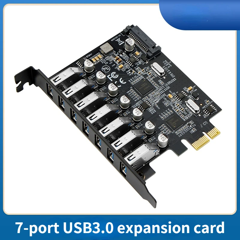 

7-портовая плата расширения Usb Pcie на 7-портовый адаптер Usb 3,0 19pin интерфейс панели Type-c
