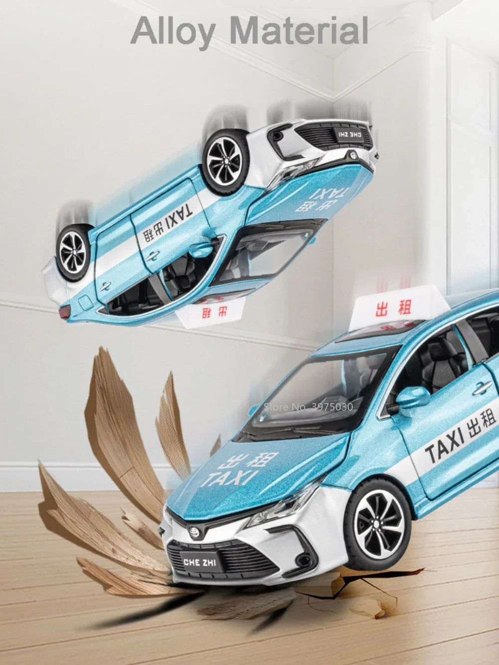 Масштаб 1/32 Corolla такси модель из сплава игрушечный Металлический Литой высокий