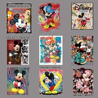 cute disney mickey mouse heat transfer sticker for clothing diy t shirt for appliques thermoadhesive patches thermal stickers