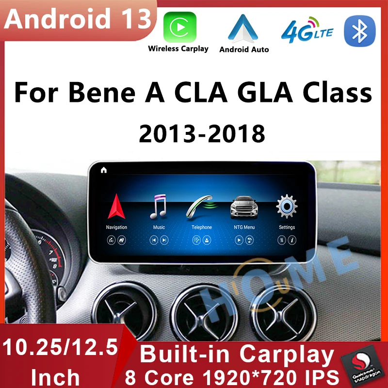 

Snapdragon Android 13 10.25 / 12.5 Inch For Mercedes Benz A W176 CLA C117 X117 GLA X156 Carplay Auto Car Radio Multimedia Player