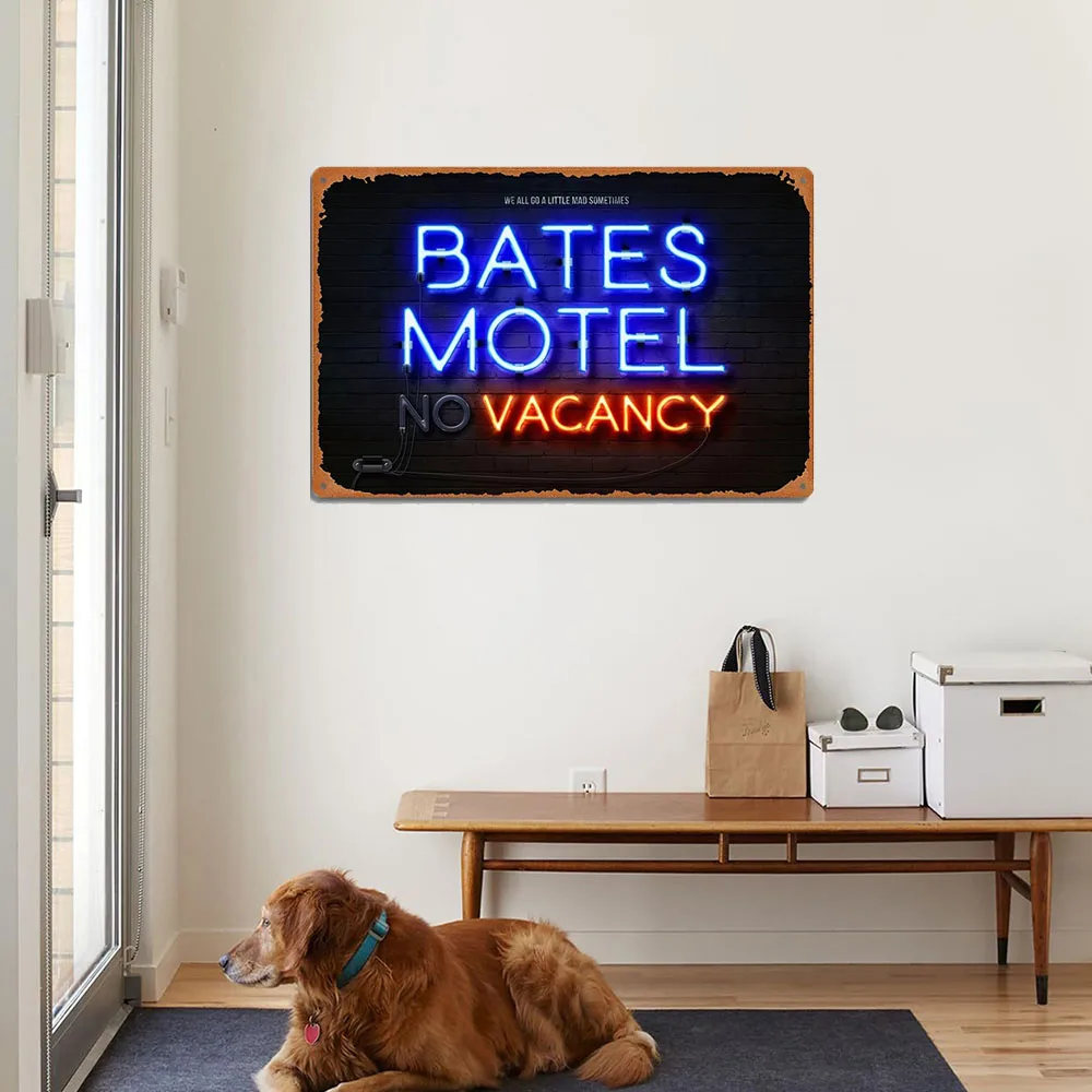 Bates Motel неоновая металлическая жестяная вывеска-идеальный Настенный декор для