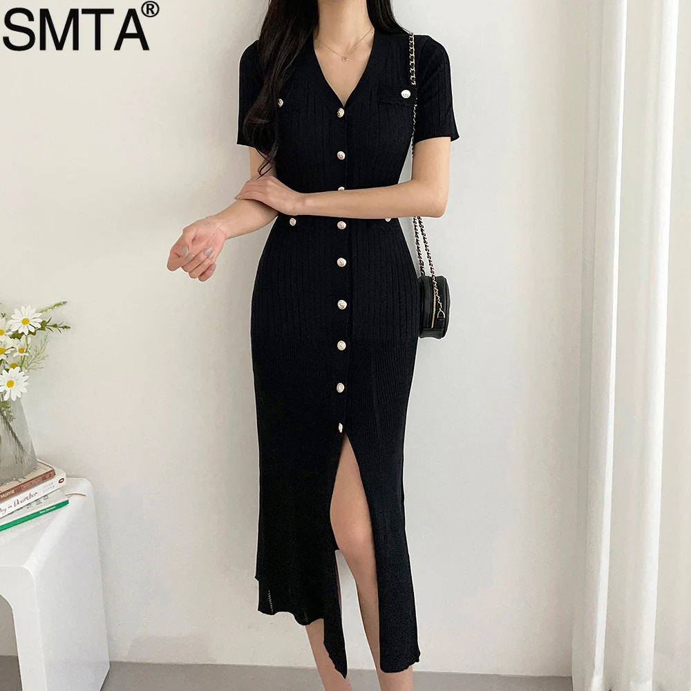 Женское облегающее платье в корейском стиле с рюшами