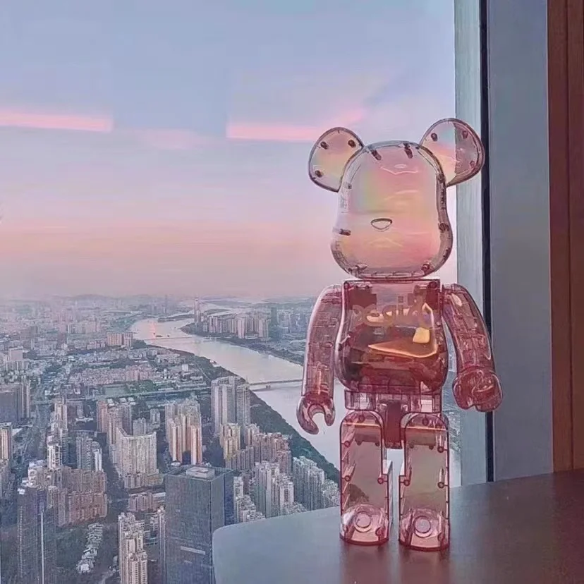 

Bearbrick 400 Xgirl Qianqiu pink transparent XG joint movable doll trend toy collection toy Bearbrick28cm