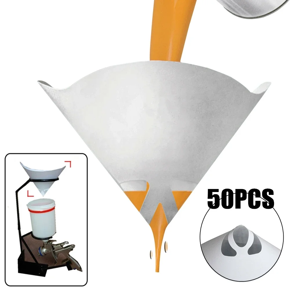 

50 шт., нейлоновая коническая бумага для автомобиля, 100 сеток, фильтр для краски, очищающая чашка для автомобильной аэрозольной краски, деревянная мебель