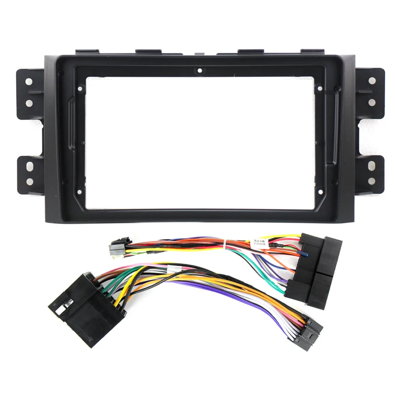 2 Din 9-дюймовый автомобильный радиоприемник для установки DVD GPS пластиковая рамка