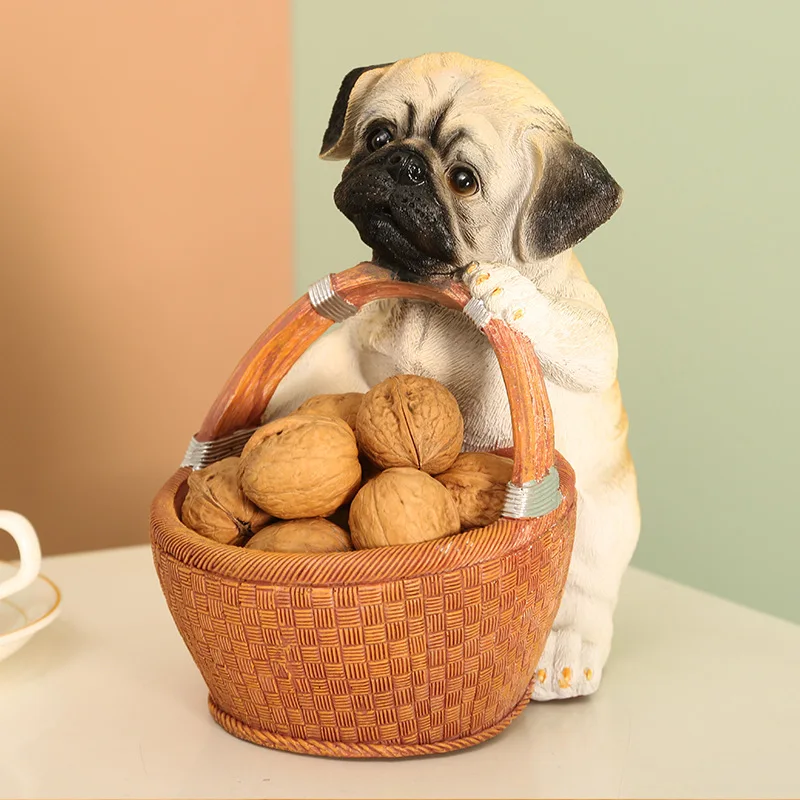 

Entrance Key Storage Decoration Cute Dog Shape Living Room Coffee Table Storage Basket Creative House New Home Gift