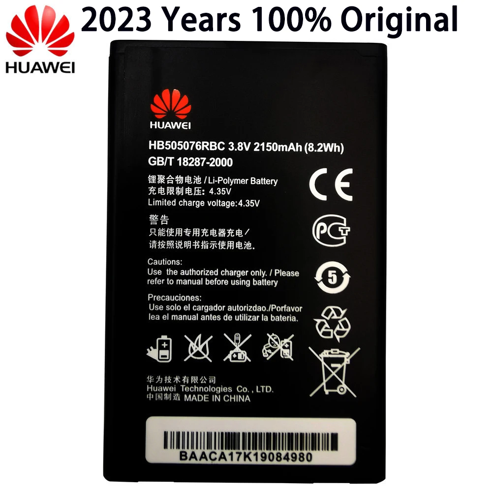 

3.8V 2150mAh HB505076RBC For Huawei Ascend G527 A199 C8815 G606 G610 G610-U20 G700 G710 G716 G610S/C/T Y600 Y600-U20 Battery