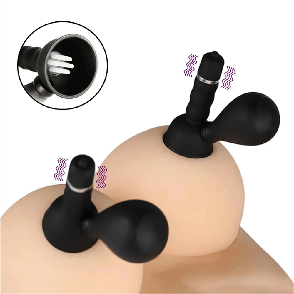 

Nipple Sucker Stimulator Vibrator Female Breast Enlargement Nipples Massager Brush Clit Vibrator Adult Sex Toys For Women