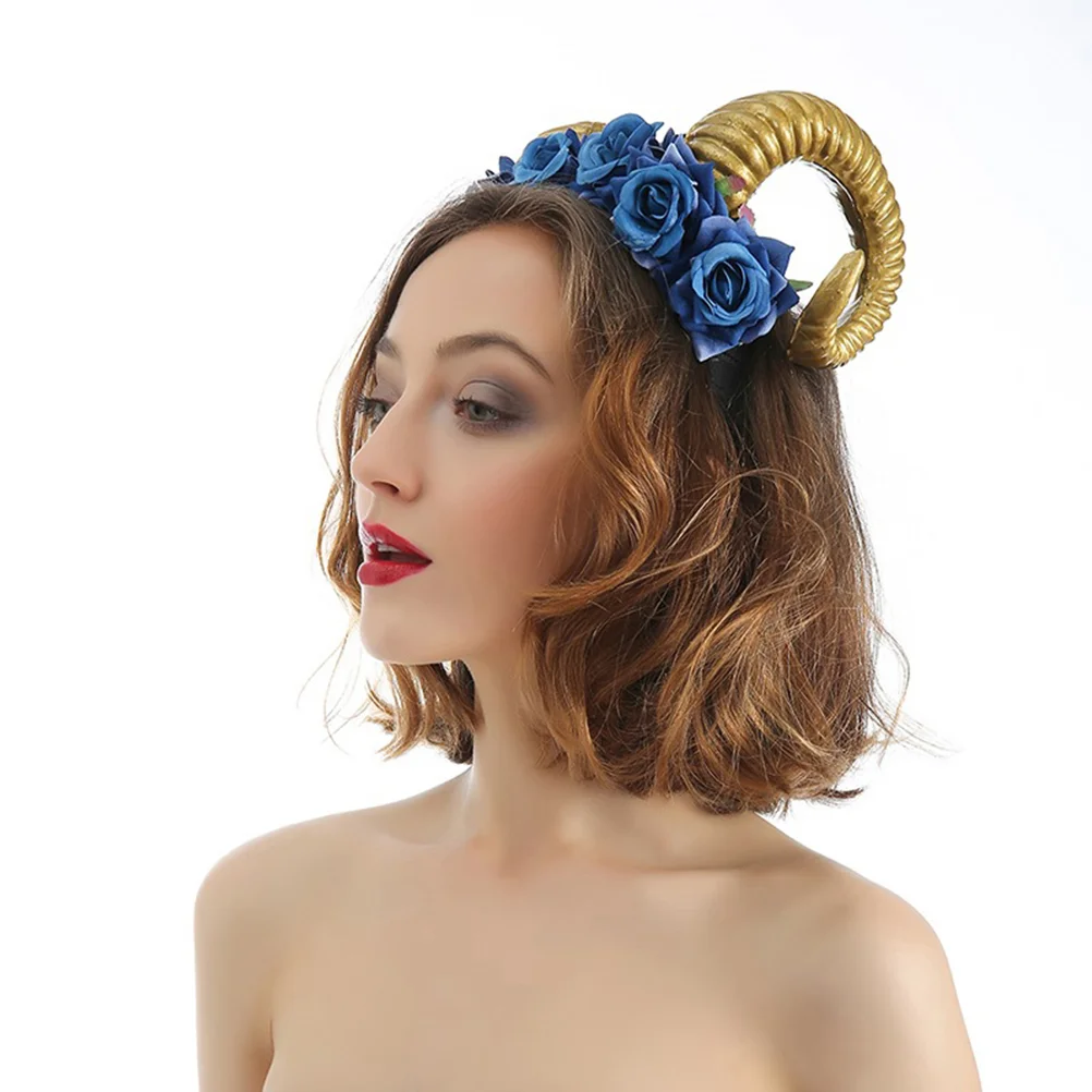 Повязка на голову с имитацией животного и рога аксессуары для волос роза